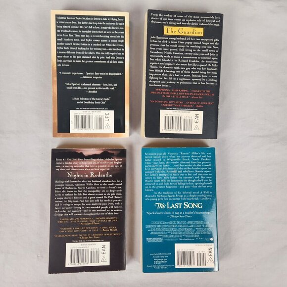Nicholas Sparks Lot of 4 Paperback Books Romance Fiction - Picture 3 of 3